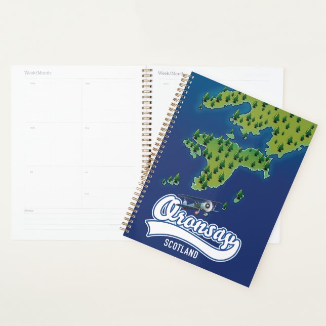 Oronsay Scotland island map  Planner (Display)