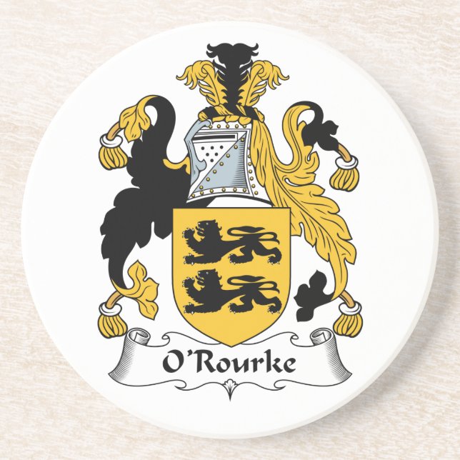 O'Rourke Family Crest Coaster (Front)