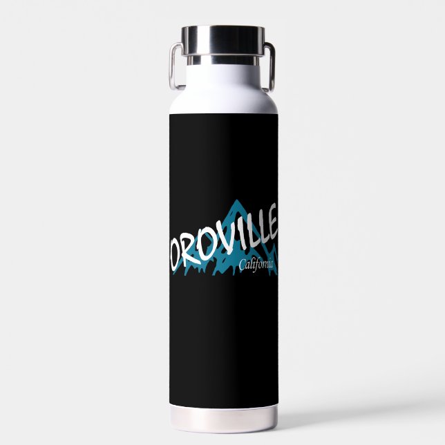 Oroville California Mountains Water Bottle (Front)