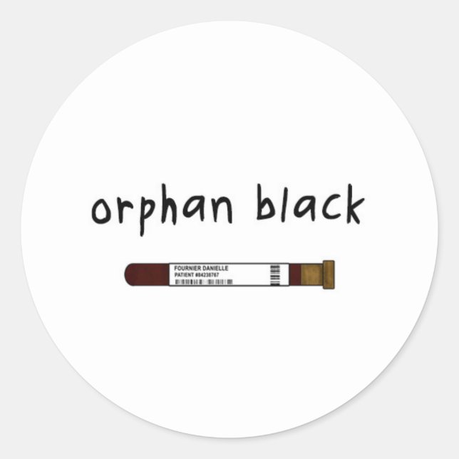 Orphan Black badge / button - vial Classic Round Sticker (Front)