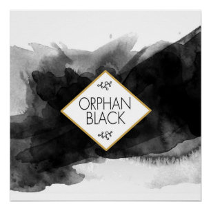 Orphan Black Black Watercolor Poster