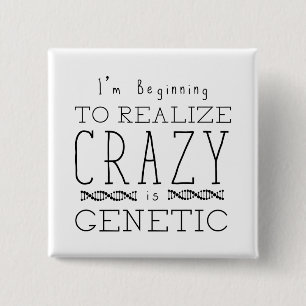 Orphan Black   Crazy is Genetic 15 Cm Square Badge