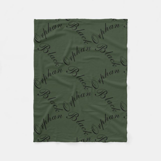 Orphan Black cursive curved tile pattern Fleece Blanket (Front)