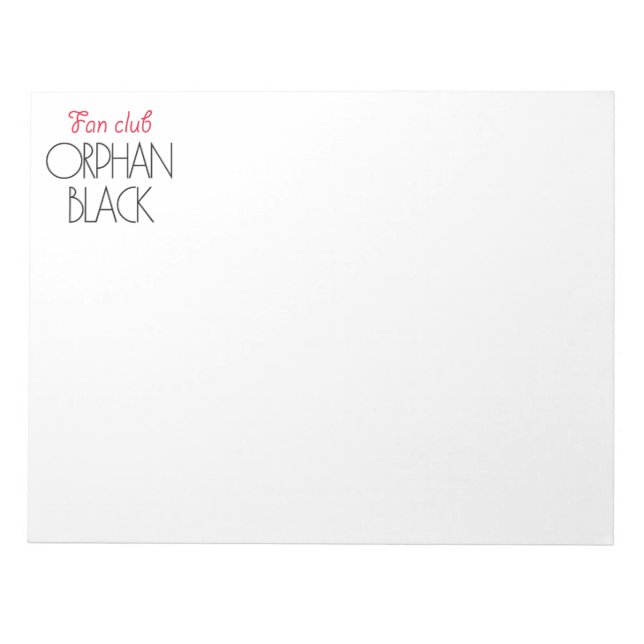 Orphan black fan club notepad (Front)