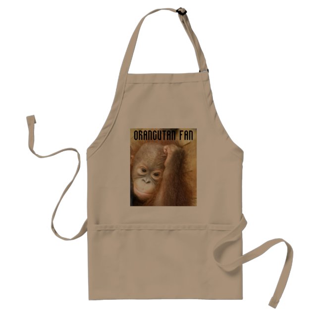 orphaned baby_2, Orangutan Fan Standard Apron (Front)