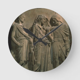 Orpheus, Eurydice and Hermes (marble) Round Clock