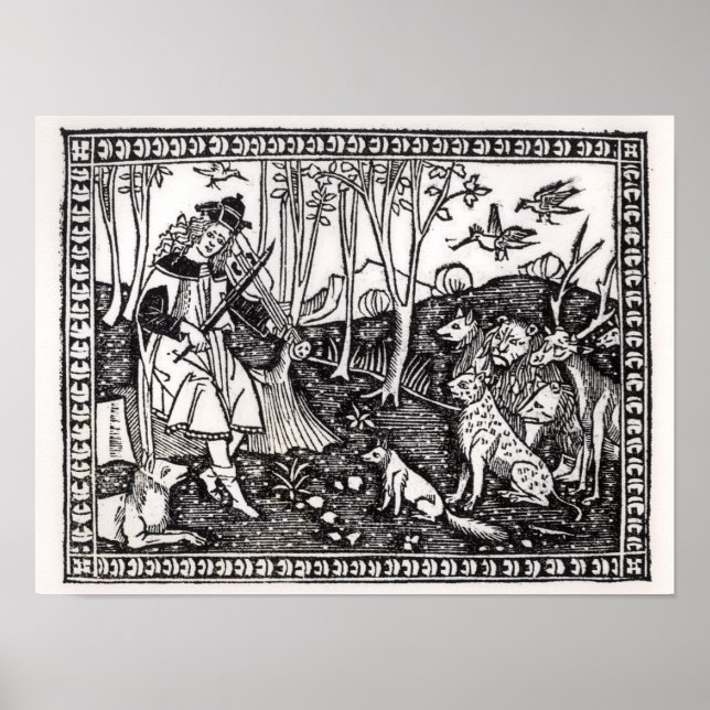Orpheus Playing to the Animals, 1500 Poster (Front)