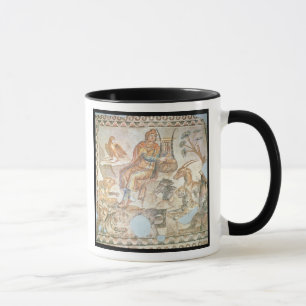 Orpheus playing to the animals, Roman mosaic Mug