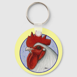 Orpington Head Circle Key Ring