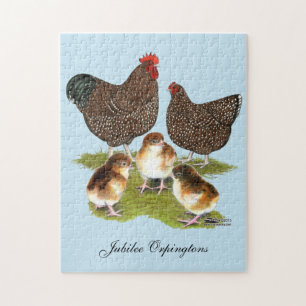 Orpington Jubilee Chicken Family Jigsaw Puzzle