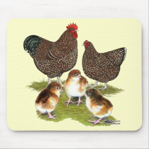 Orpington Jubilee Chicken Family Mouse Pad