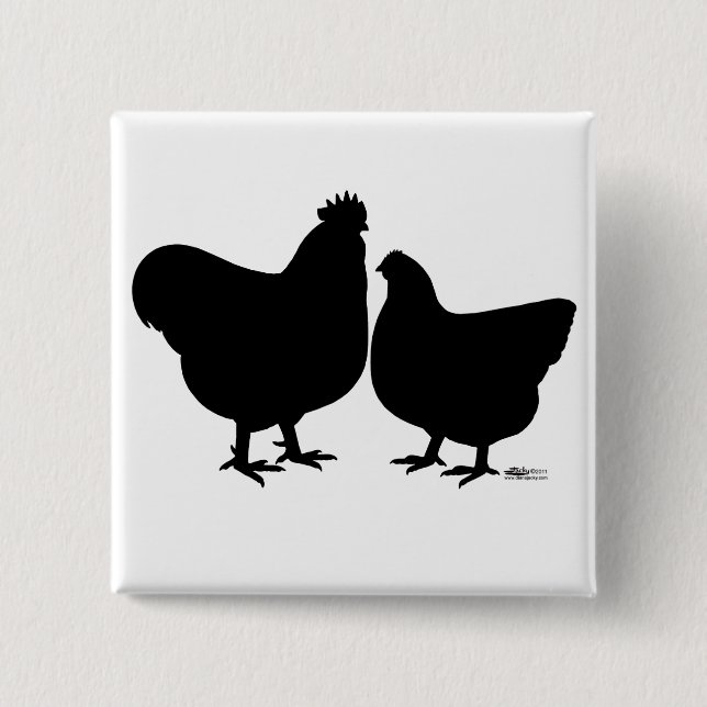 Orpington Silhouette 15 Cm Square Badge (Front)