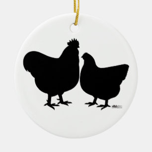 Orpington Silhouette Ceramic Tree Decoration