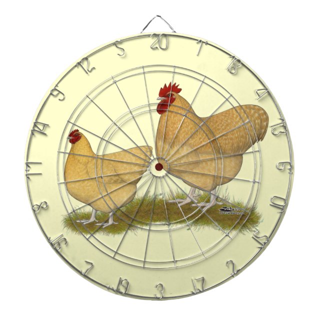 Orpingtons Lemon Cuckoo Dartboard (Front)