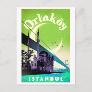 Ortakoy, Bosphorus, bridge, Istanbul, Turkey Postcard