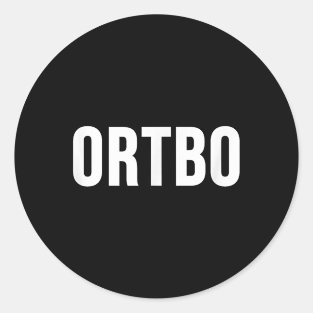 Ortbo _1  classic round sticker (Front)