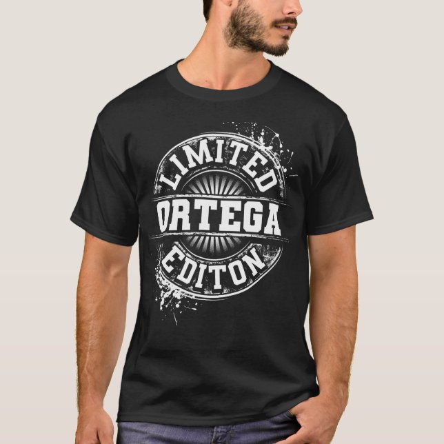 ORTEGA Funny Surname Family Tree Birthday Reunion  T-Shirt (Front)
