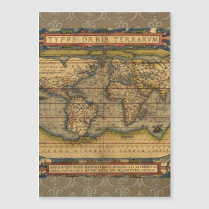 Ortelius 1570 World Map: Antique Cartography