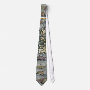 Ortelius Map Sea Monsters Tie
