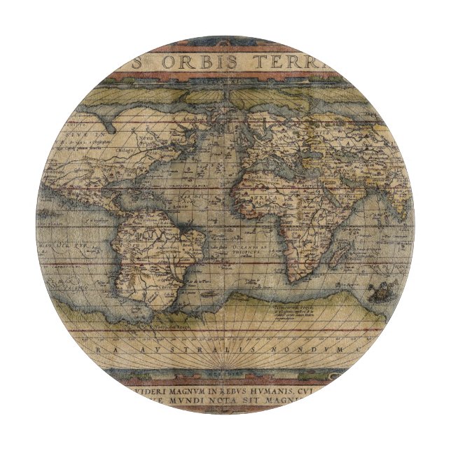 Ortelius World Map 1570 Cutting Board (Front)