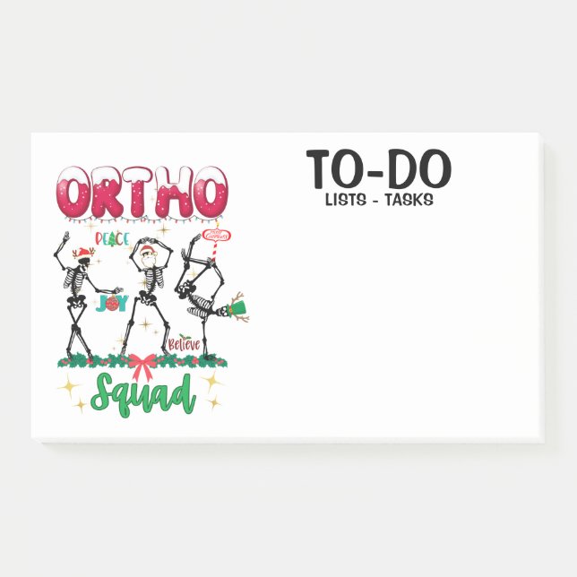 Ortho Christmas Squad Ortho Orthopaedic Coworkers  Post-it Notes (Front)