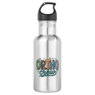 Ortho Crew Vintage Dental Team Vector Design_1 532 Ml Water Bottle
