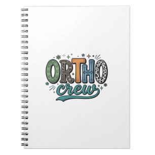Ortho Crew Vintage Dental Team Vector Design_1 Notebook
