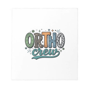 Ortho Crew Vintage Dental Team Vector Design_1 Notepad
