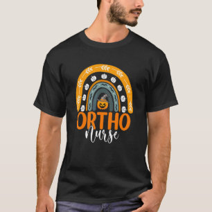 Ortho Nurse Orthopaedic Nursing Rainbow Halloween T-Shirt