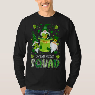 Ortho Nurse Squad Nursing St Patrick Day Gnomes Ir T-Shirt