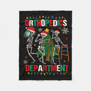 Ortho Squad Bones Healthcare Nurse Doctor Joke Xma Fleece Blanket
