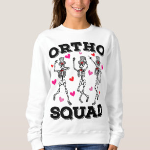 Ortho Squad Dancing Skeleton Valentine Women Sweatshirt