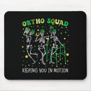 Ortho Squad Dancing Skeletons St Patricks Orthoped Mouse Pad