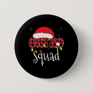 Ortho Squad Plaid Fun Christmas Orthopaedics Crew 6 Cm Round Badge