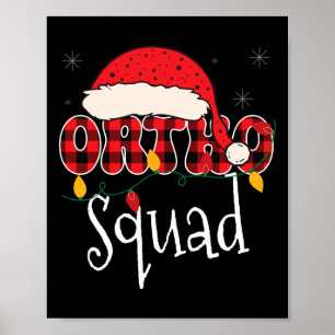 Ortho Squad Plaid Fun Christmas Orthopaedics Crew  Poster