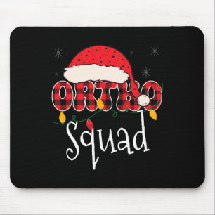 Ortho Squad Plaid Fun Christmas Orthopedics Crew X Mouse Pad