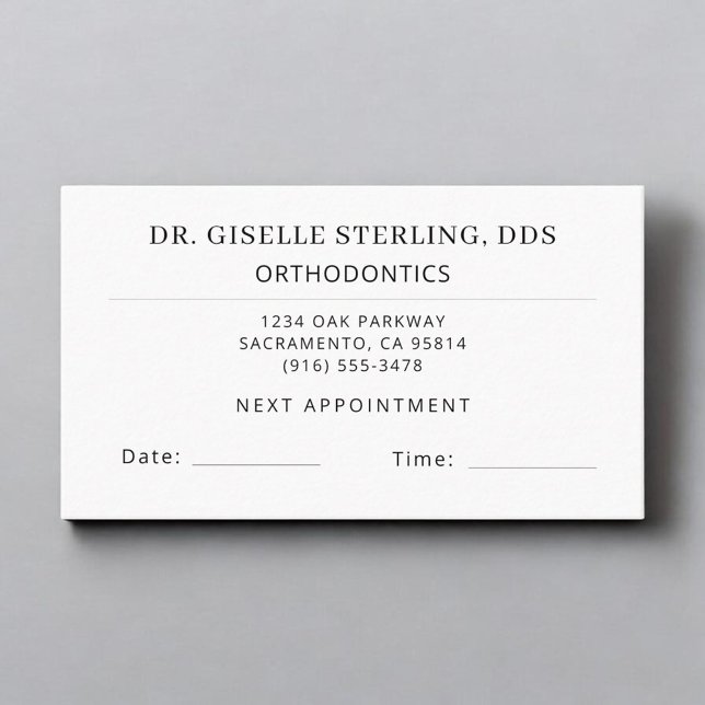 Orthodontics Dentistry Dentist Appointment Card (Creator Uploaded)
