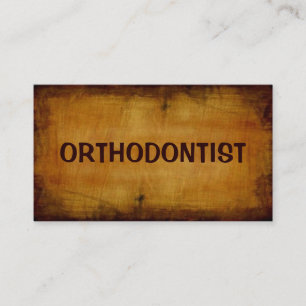 Orthodontist Antique Business Card