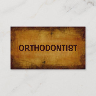 Orthodontist Antique Business Card