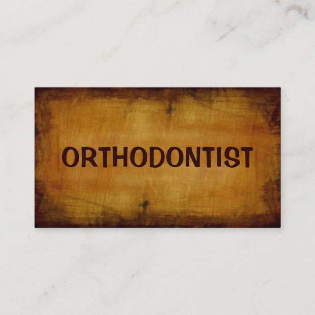 Orthodontist Antique Business Card (Front)