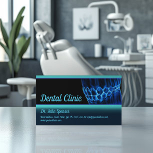 Orthodontist Blue Teeth And Gums Business Card