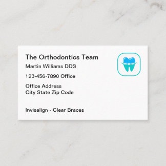 Orthodontist Braces Theme Logo Business Cards