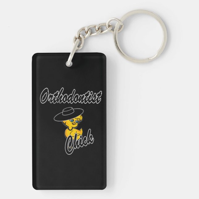 Orthodontist Chick #4 Key Ring (Back)