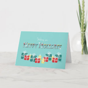 Orthodontist Christmas Holiday Braces and Present Card