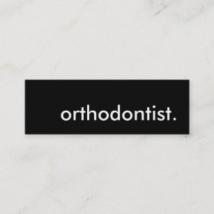 orthodontist. mini business card