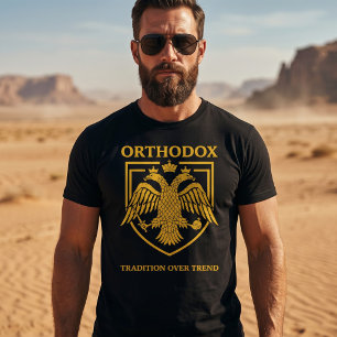 Orthodox Byzantine Eagle Tradition Over Trend T-Shirt