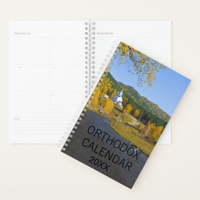 Orthodox Calendar Diary Russian Church Photo Planner (Display)