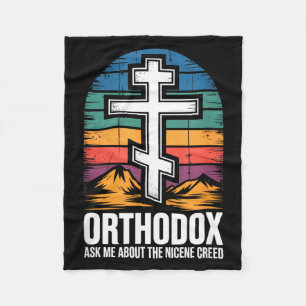 Orthodox Christian Ask Me About The Nicene Creed Fleece Blanket
