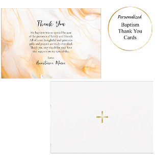 Orthodox Christian Baptism Thank You Card