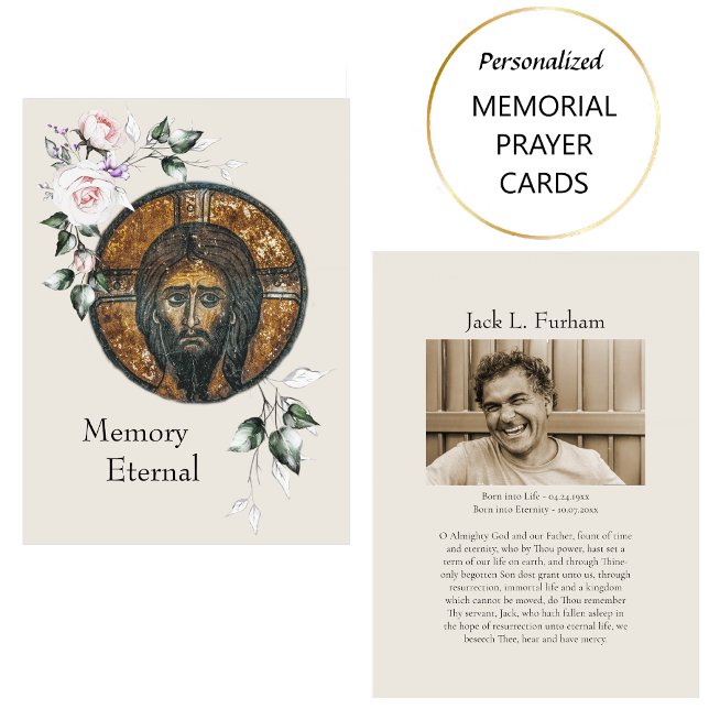 Orthodox Christian Photo Funeral Prayer Card (Creator Uploaded)